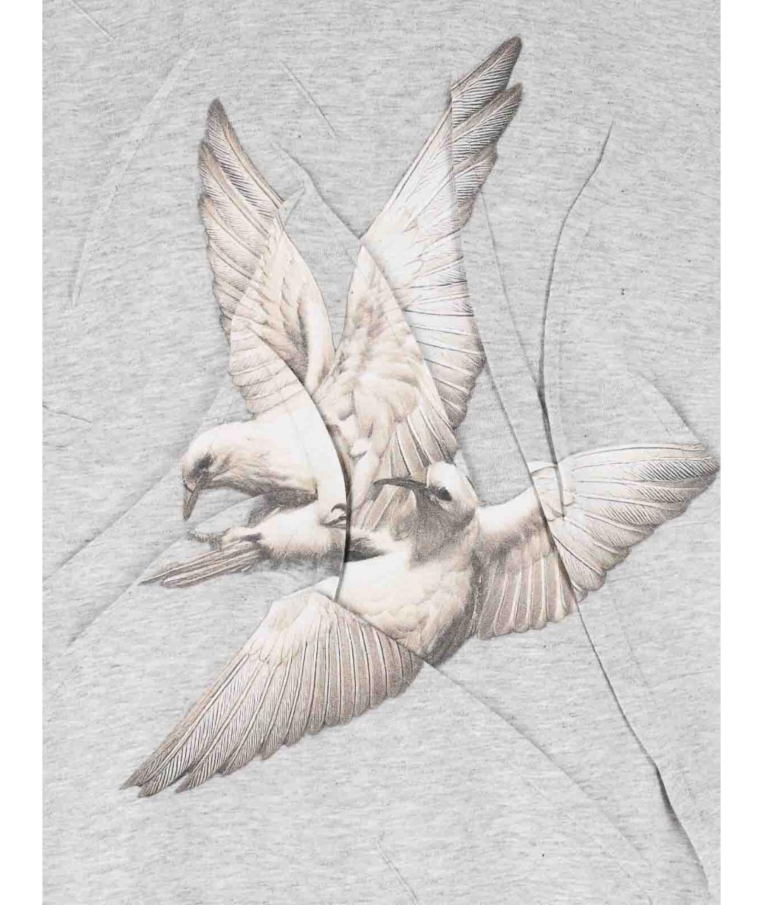 MAISON MARGIELA Серая хлопковая футболка, фото 3