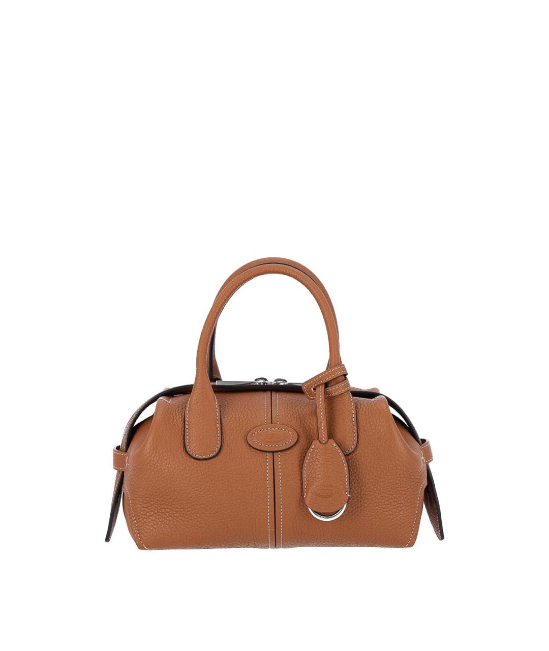 TOD'S Коричневая кожаная сумка тоут, фото 6