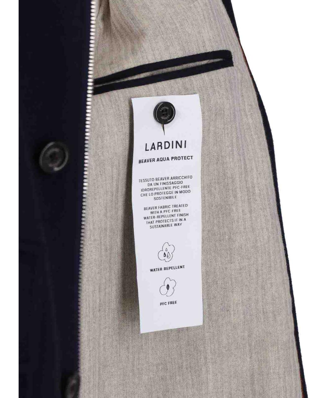 LARDINI Синее шерстяное пальто, фото 4