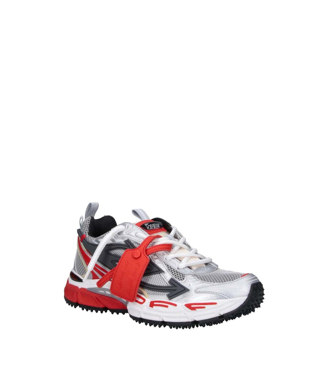 OFF-WHITE Серые резиновые низкие кроссовки / кеды, фото 2