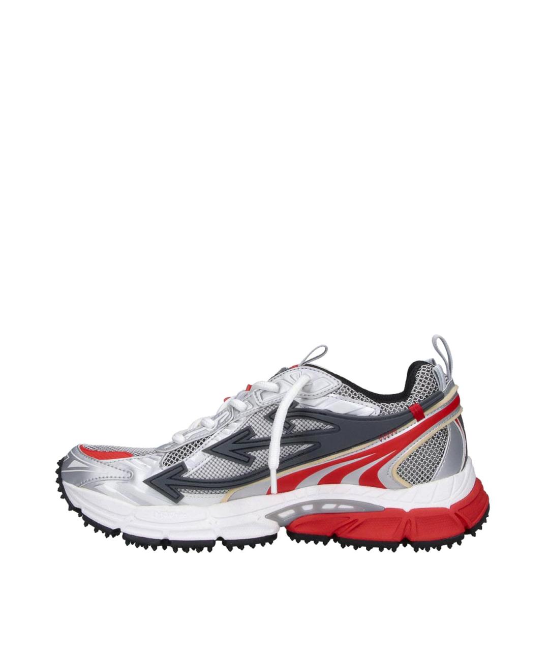 OFF-WHITE Серые резиновые низкие кроссовки / кеды, фото 3