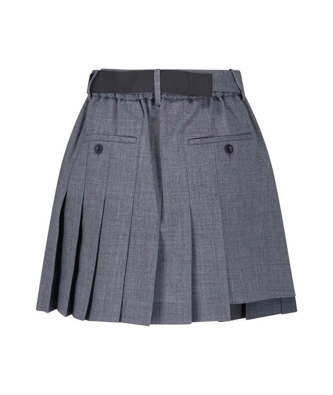 SACAI Серые шерстяные шорты, фото 2