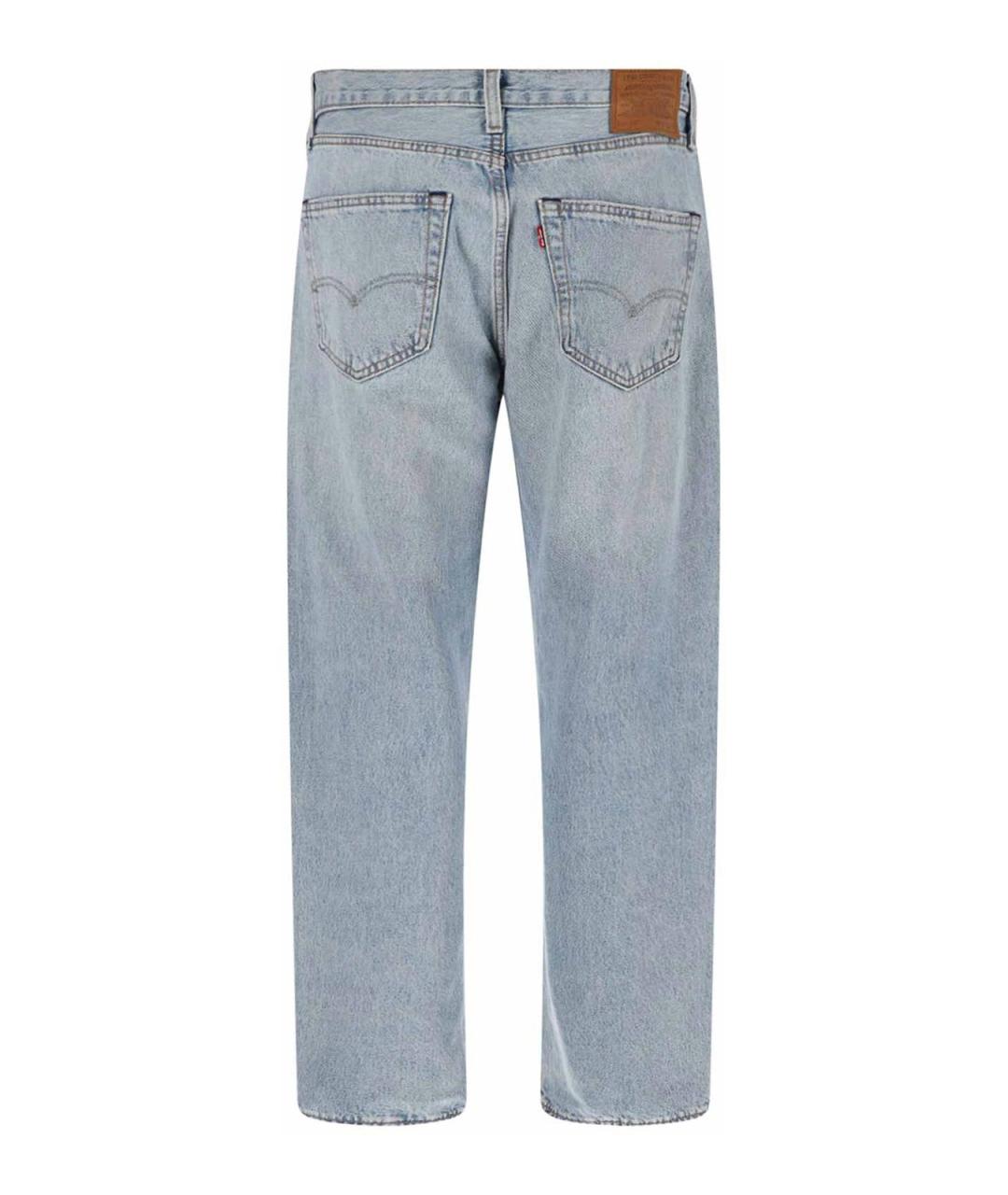 LEVI'S Голубые хлопковые прямые джинсы, фото 3