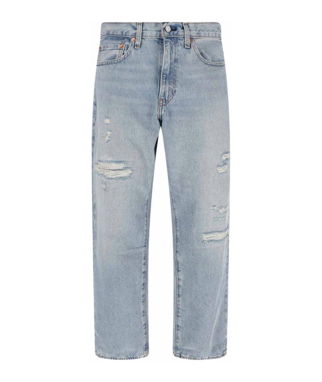 LEVI'S Голубые хлопковые прямые джинсы, фото 1