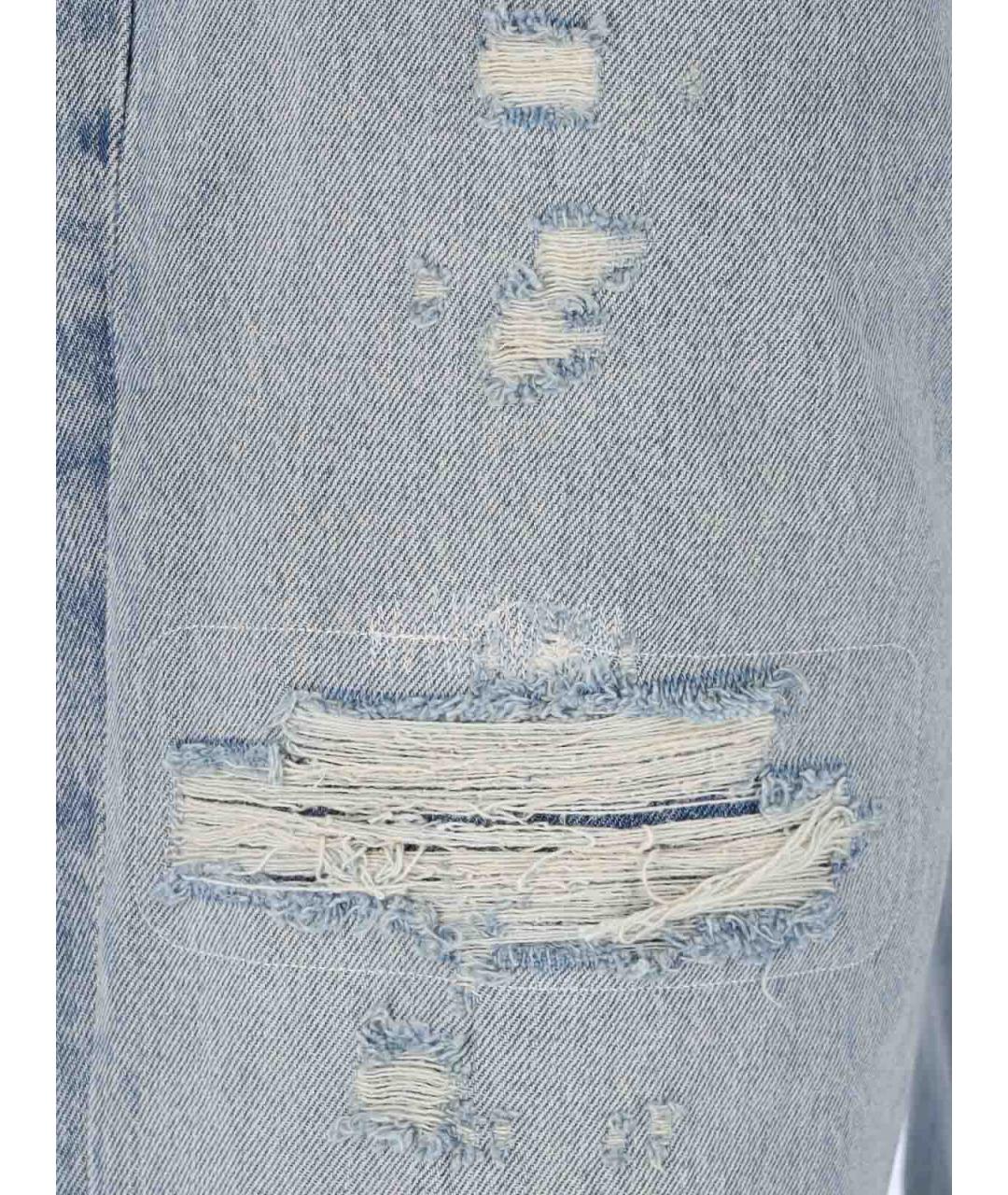 LEVI'S Голубые хлопковые прямые джинсы, фото 4