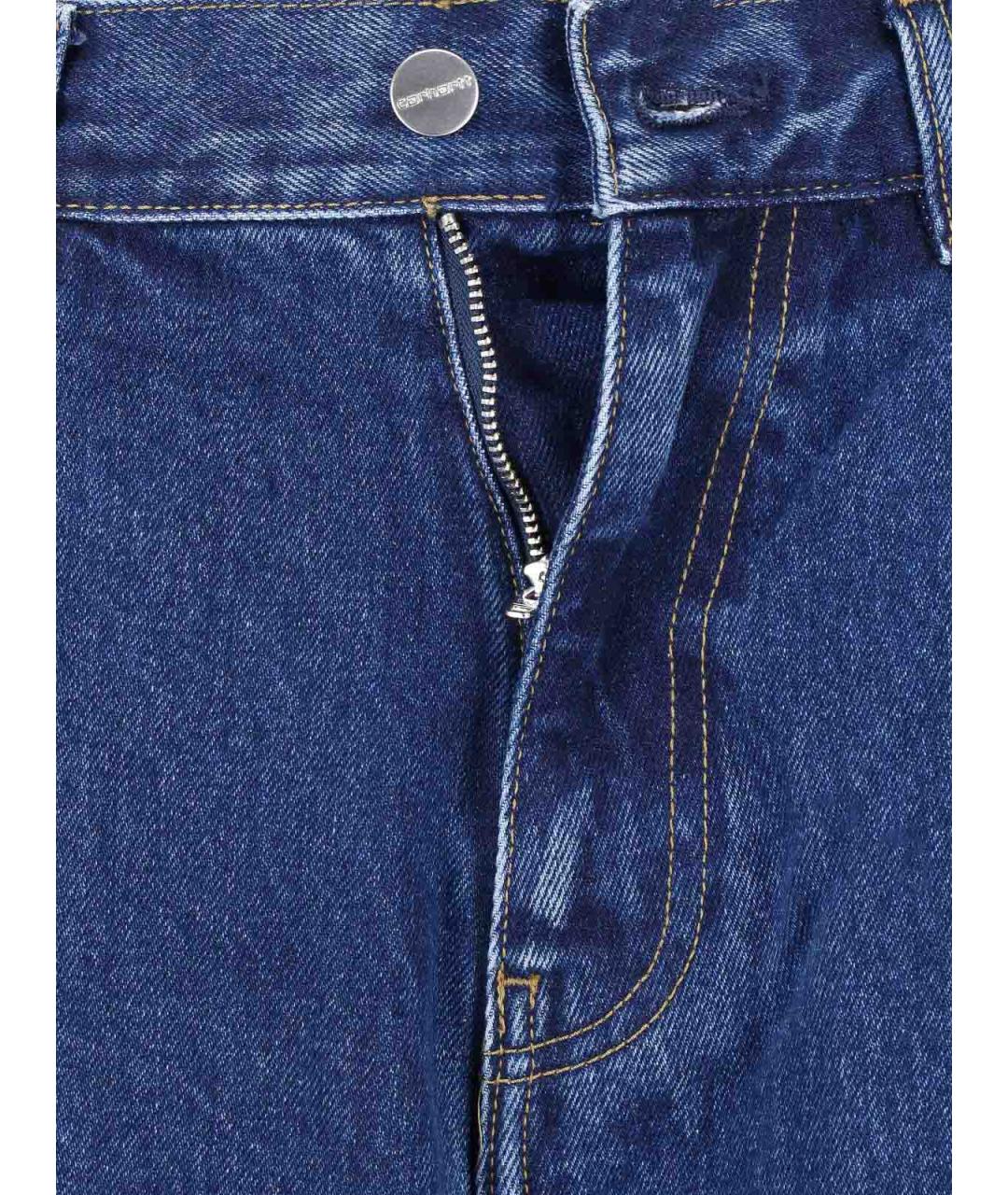 CARHARTT Синие хлопковые прямые джинсы, фото 4