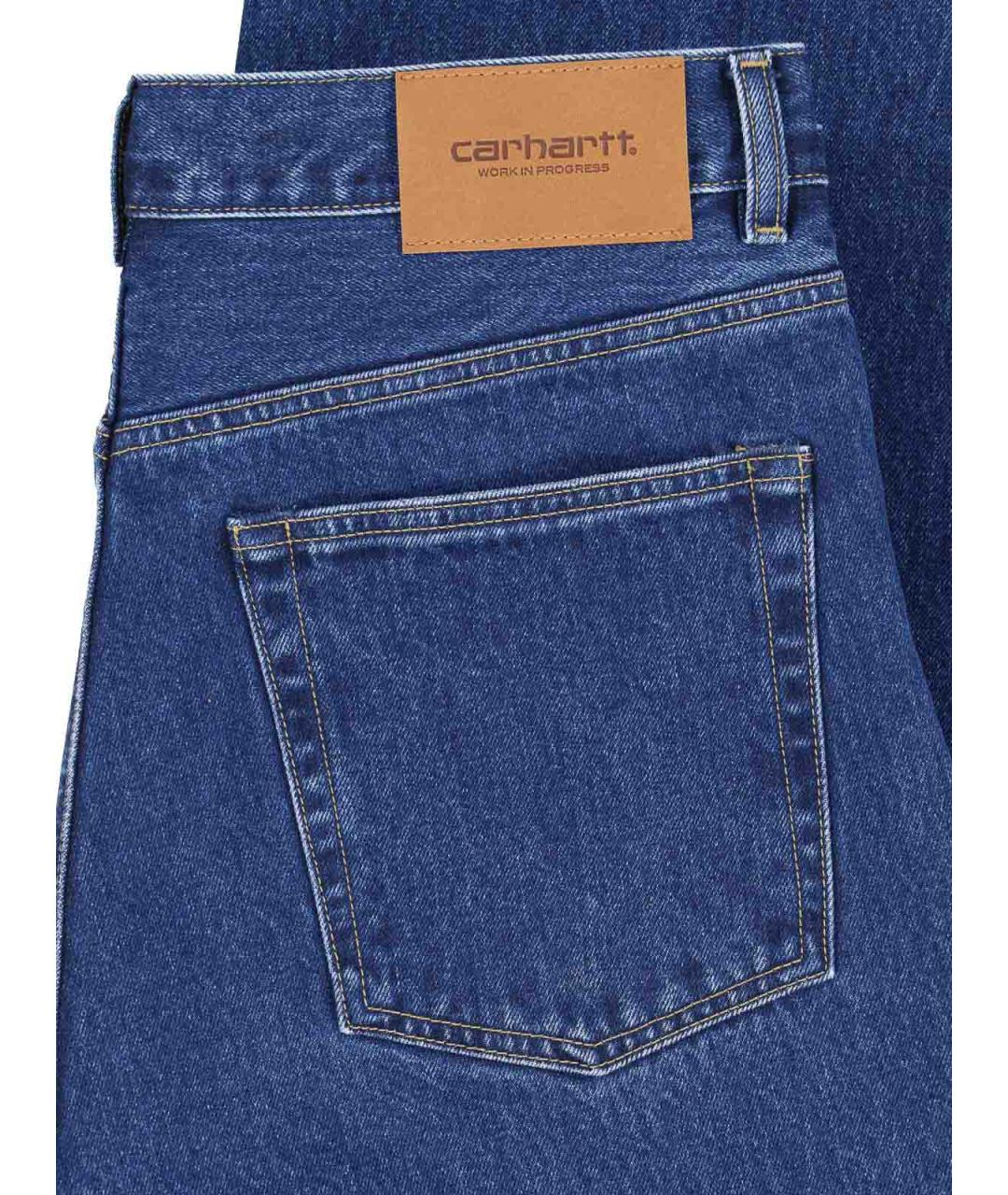 CARHARTT Синие хлопковые прямые джинсы, фото 5