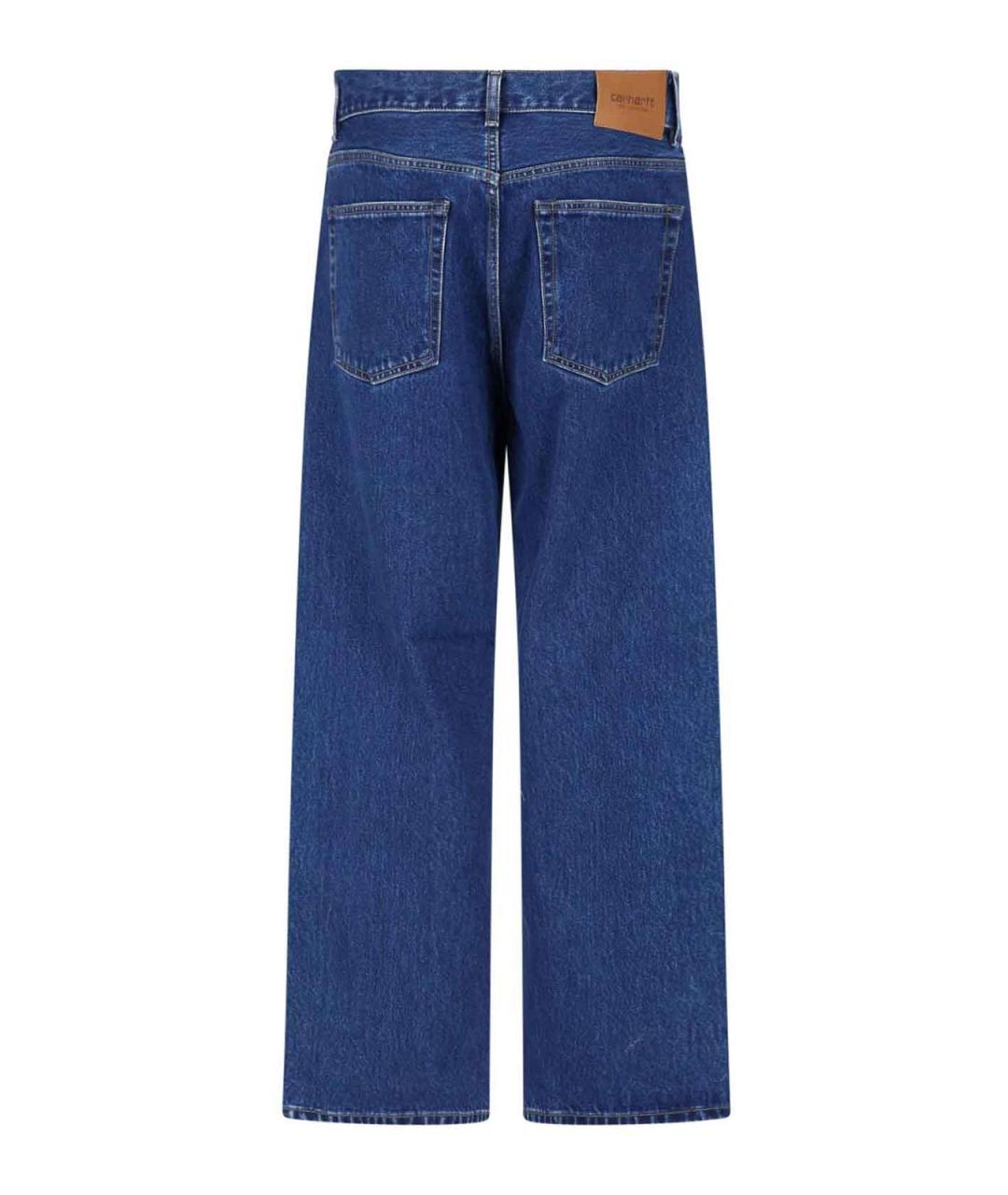 CARHARTT Синие хлопковые прямые джинсы, фото 2