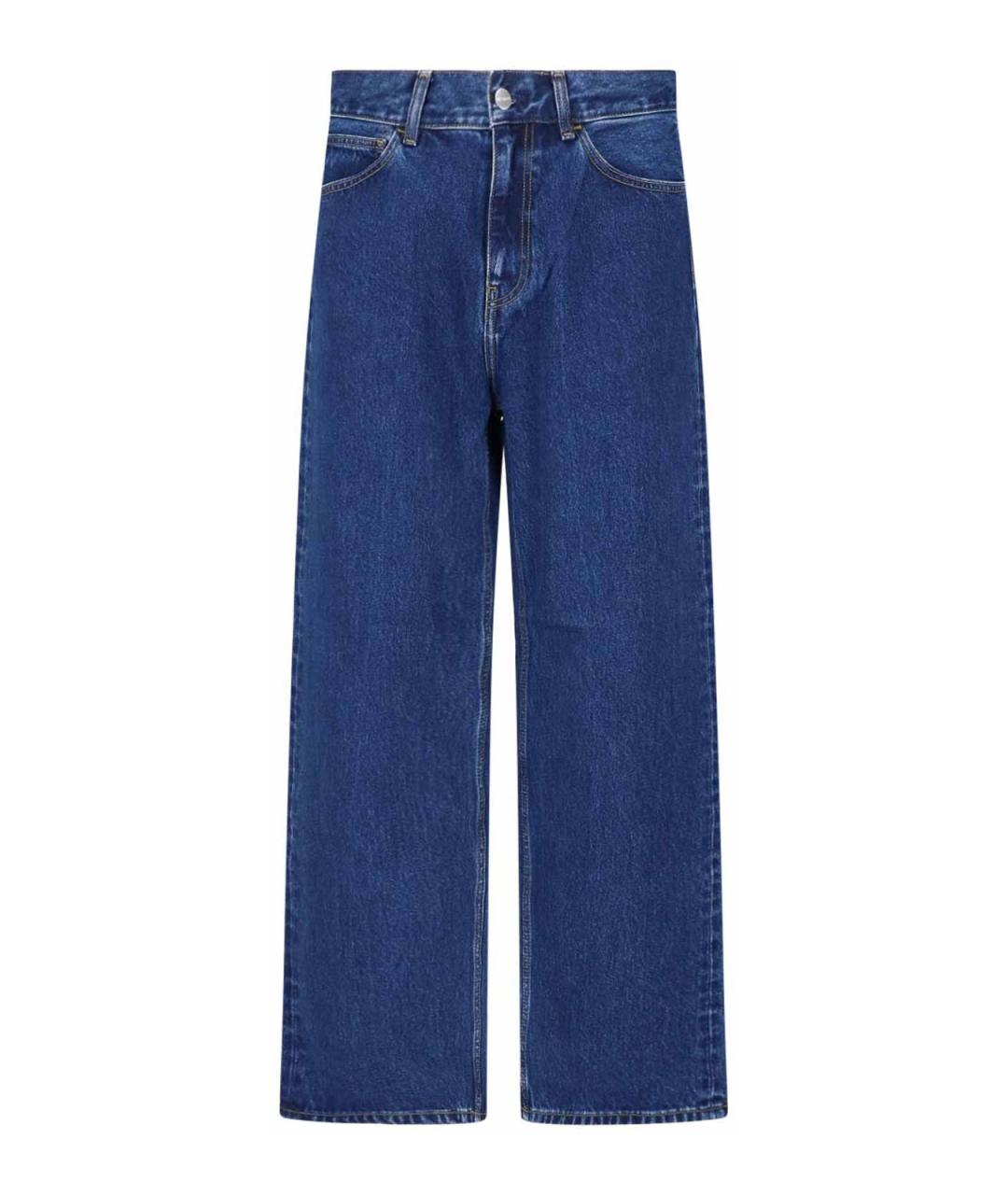 CARHARTT Синие хлопковые прямые джинсы, фото 1