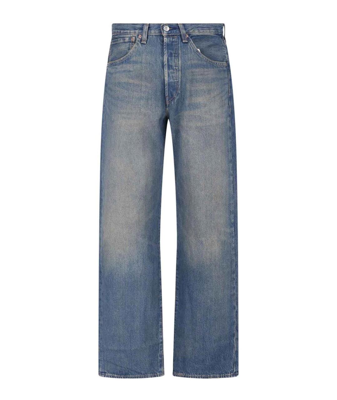 LEVI'S Синие хлопковые прямые джинсы, фото 1