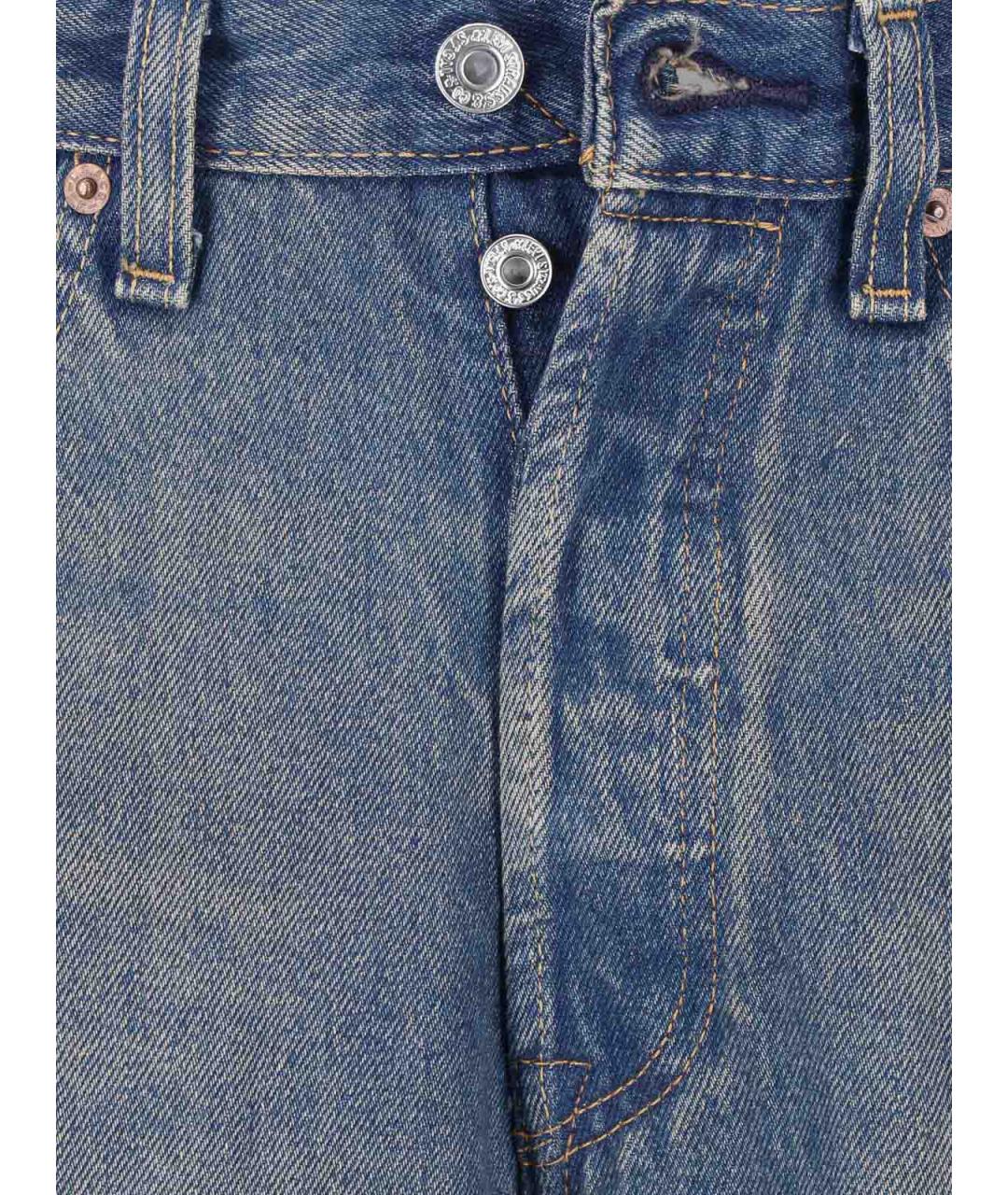 LEVI'S Синие хлопковые прямые джинсы, фото 4