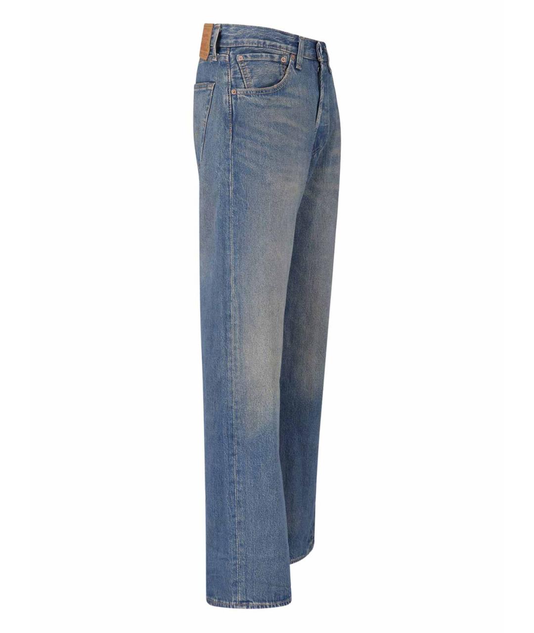 LEVI'S Синие хлопковые прямые джинсы, фото 3