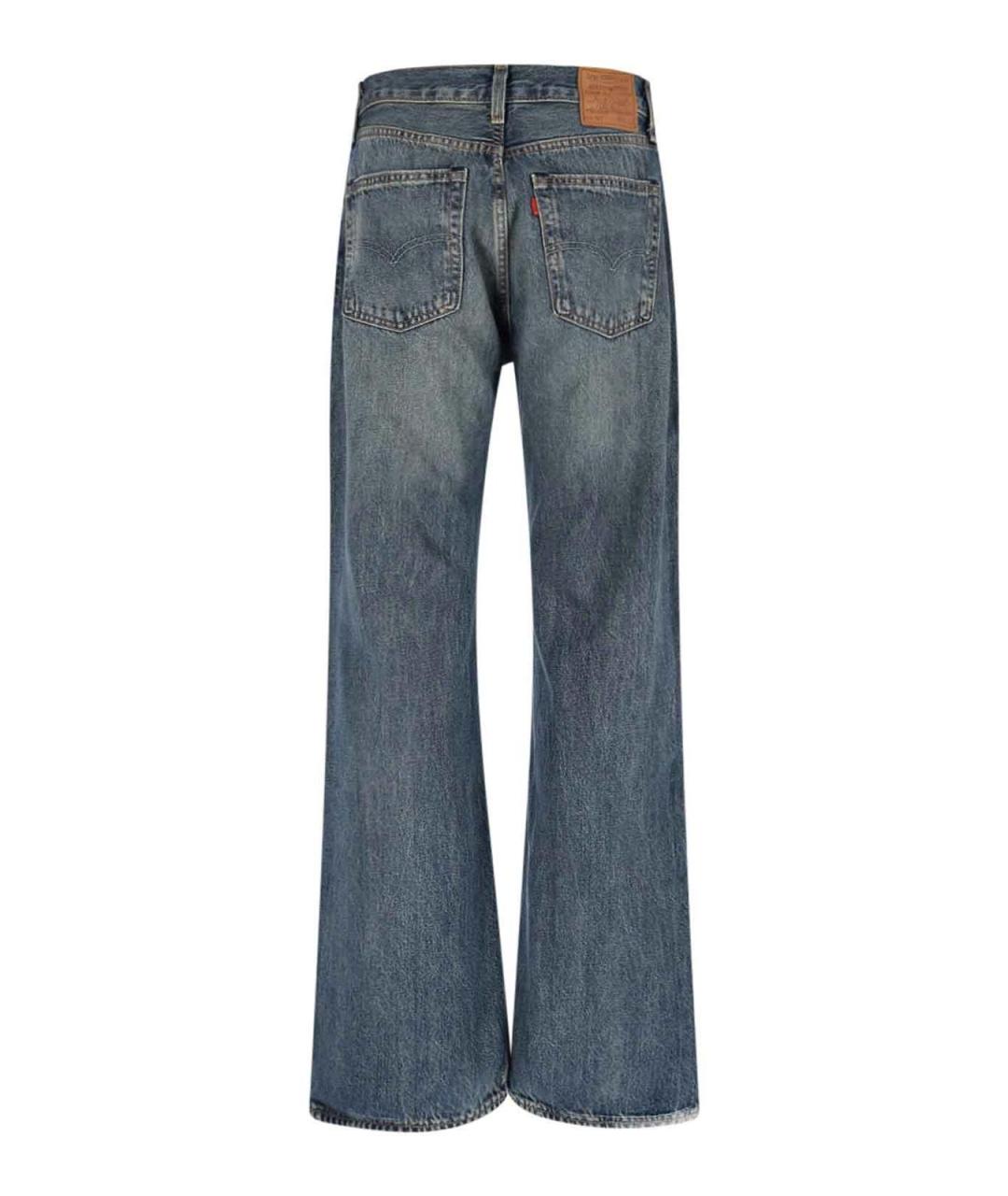 LEVI'S Синие хлопковые прямые джинсы, фото 2