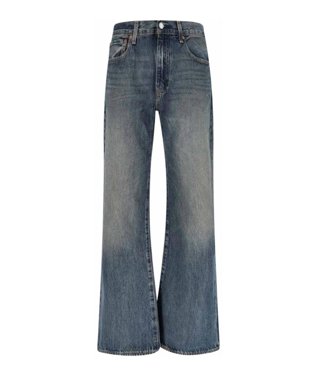 LEVI'S Синие хлопковые прямые джинсы, фото 1