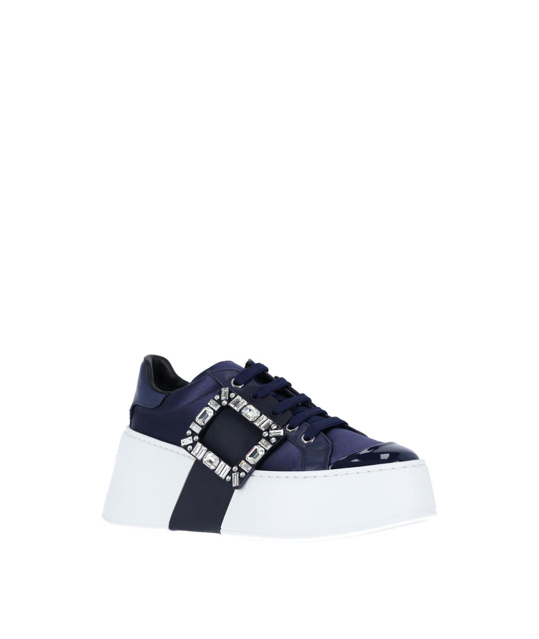 ROGER VIVIER Синие текстильные кеды, фото 2