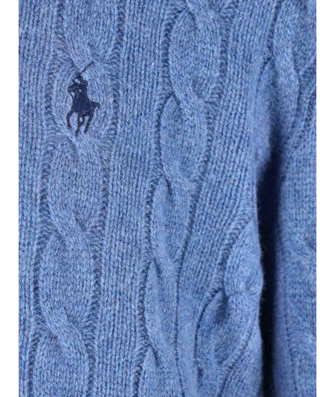 POLO RALPH LAUREN Голубой шерстяной джемпер / свитер, фото 3