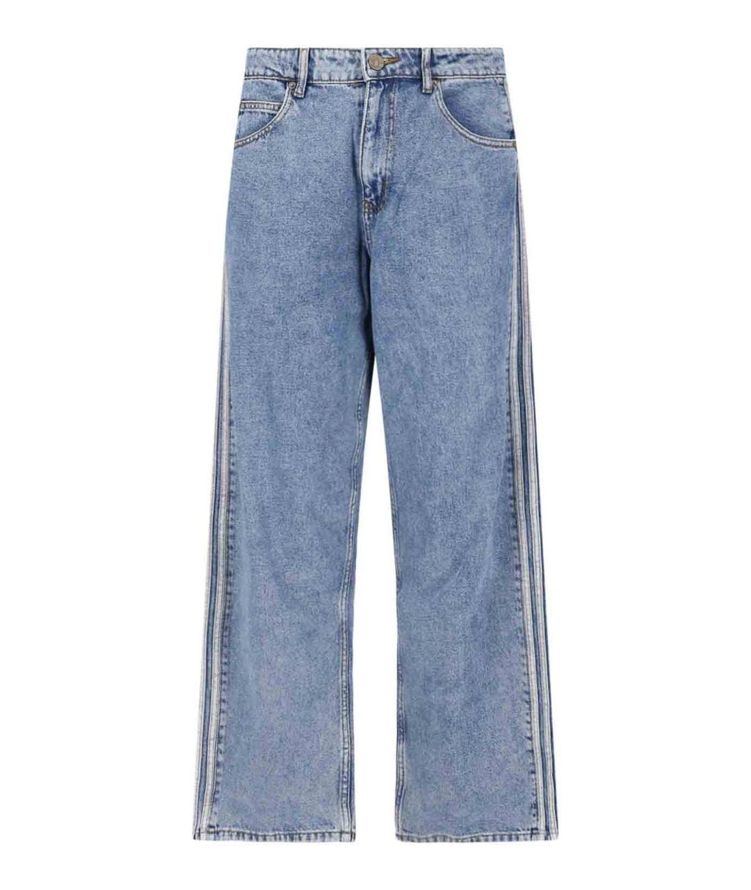 ADIDAS Синие хлопковые прямые джинсы, фото 1