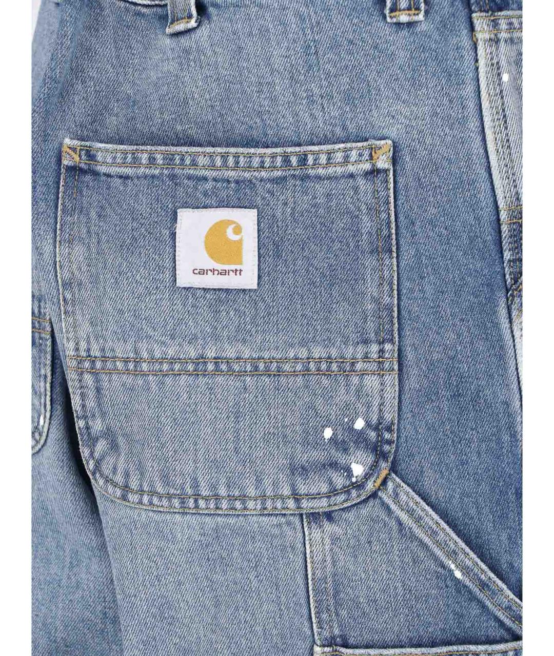 CARHARTT Синие хлопковые прямые джинсы, фото 5