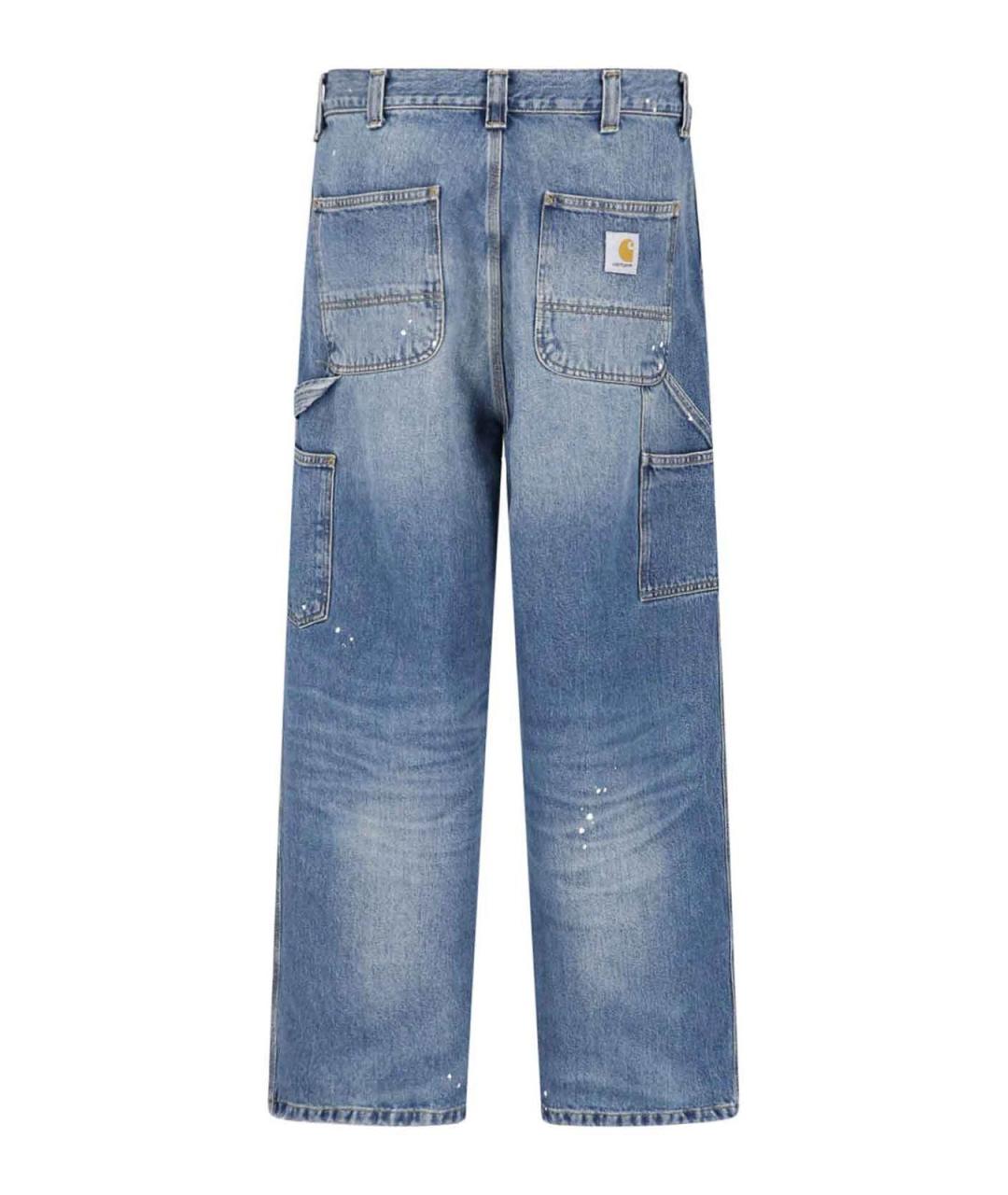 CARHARTT Синие хлопковые прямые джинсы, фото 2