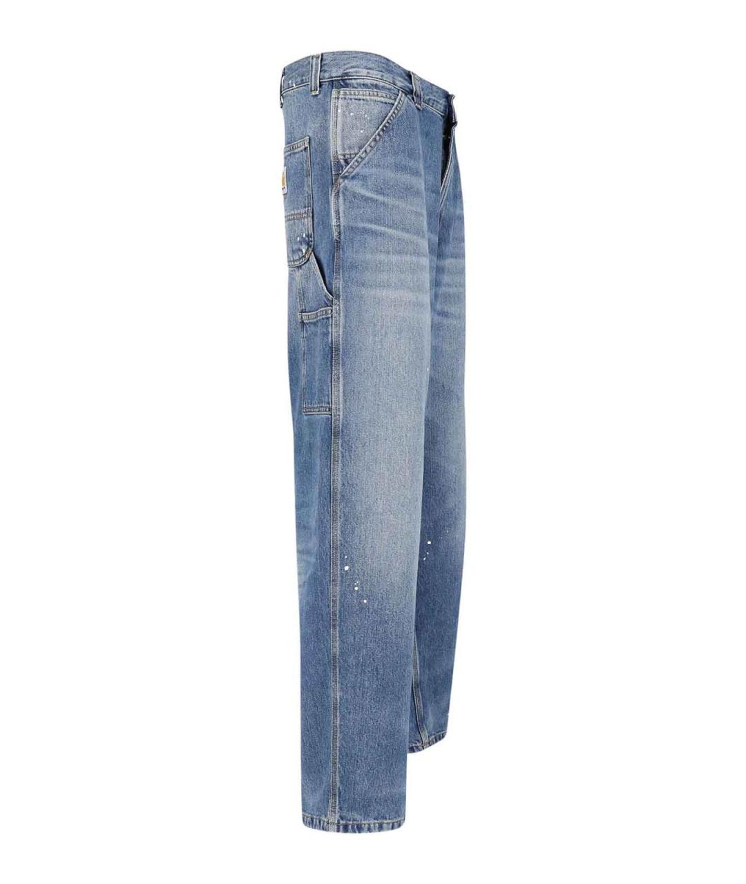 CARHARTT Синие хлопковые прямые джинсы, фото 3