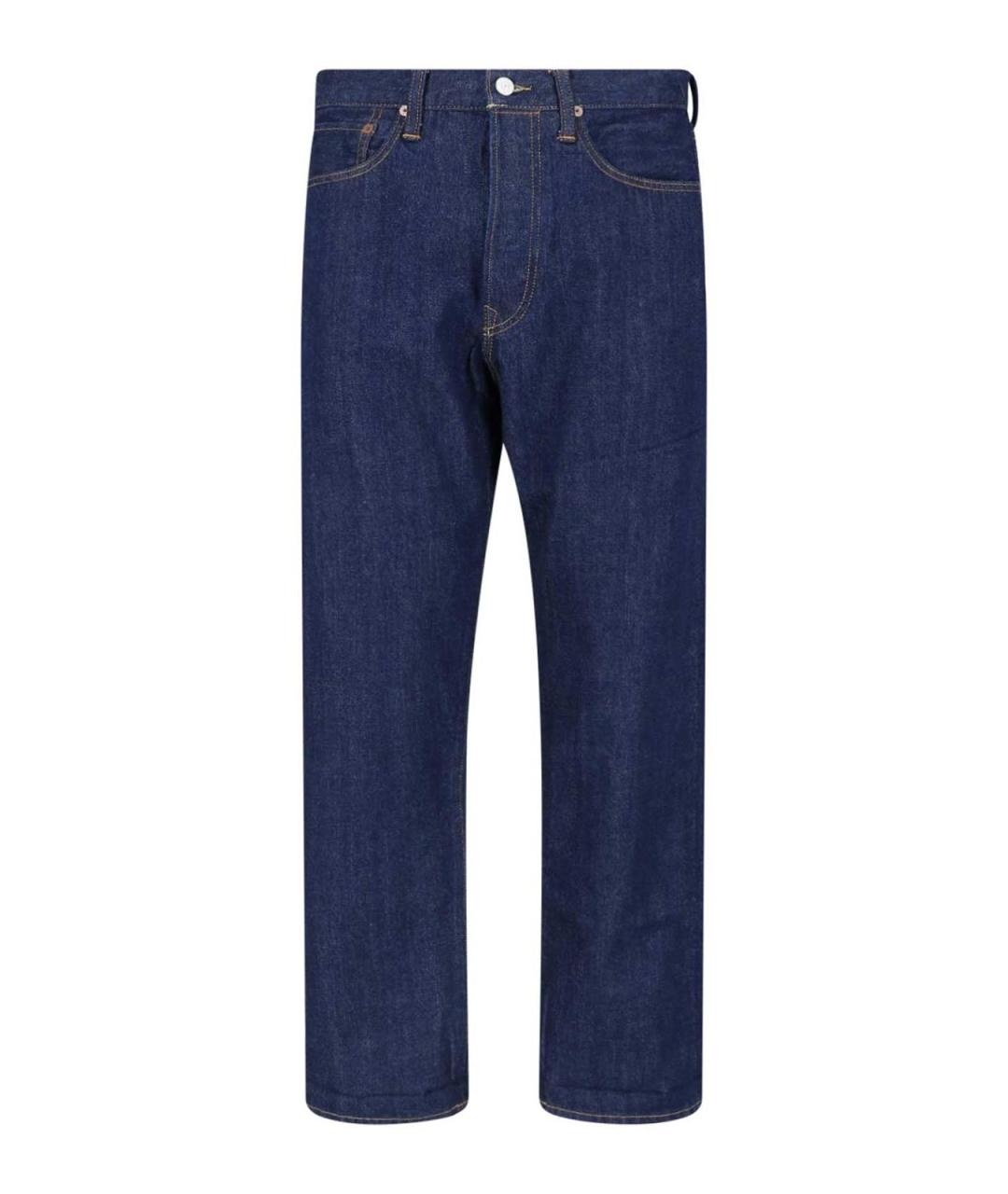 POLO RALPH LAUREN Синие хлопковые прямые джинсы, фото 1