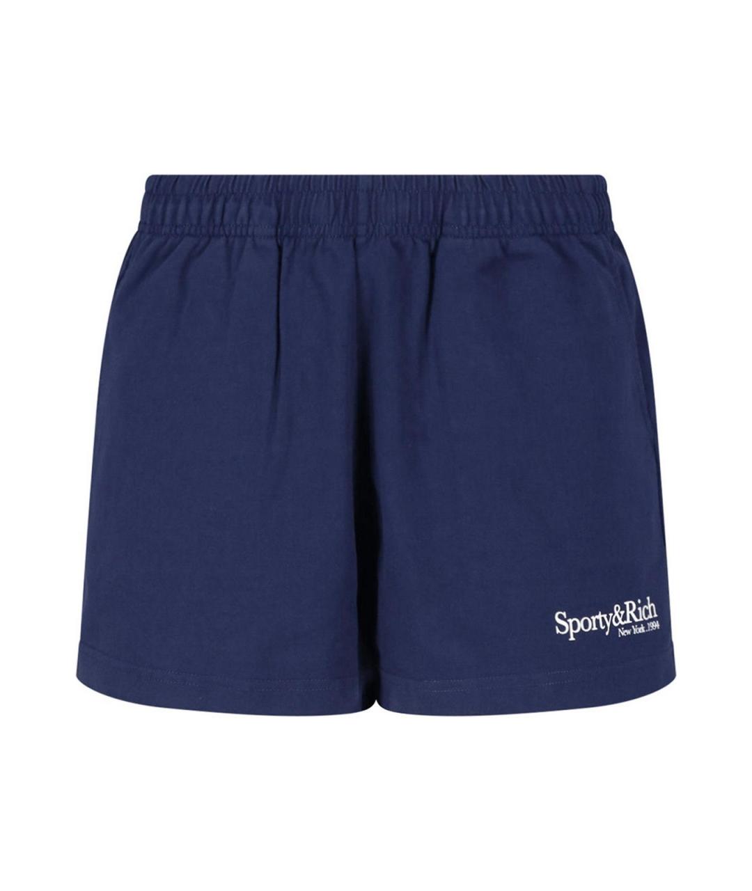 SPORTY AND RICH Синие хлопковые шорты, фото 1