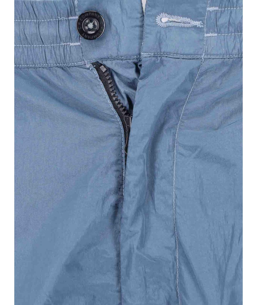 CP COMPANY Синие полиамидовые повседневные брюки, фото 5