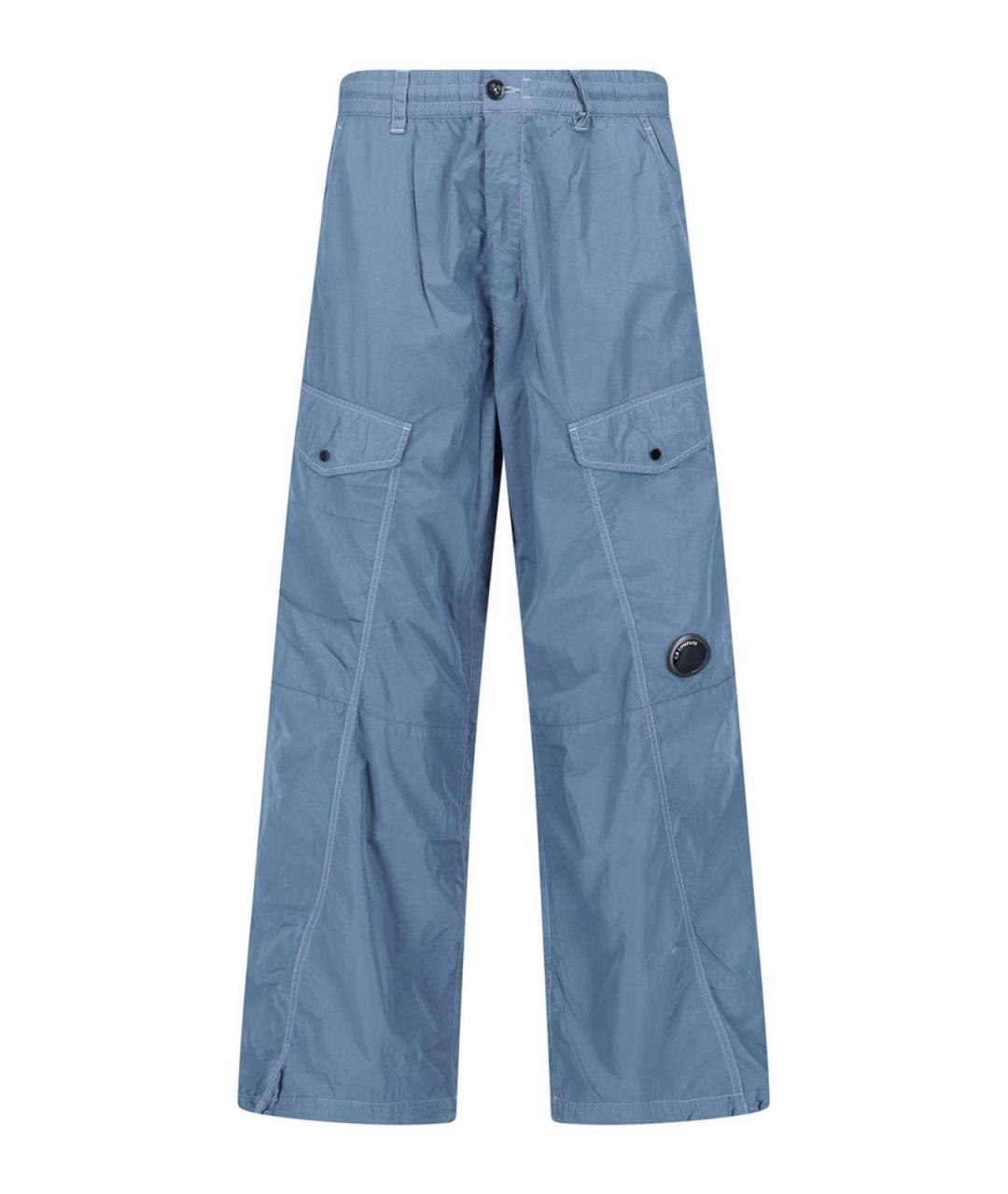 CP COMPANY Синие полиамидовые повседневные брюки, фото 1
