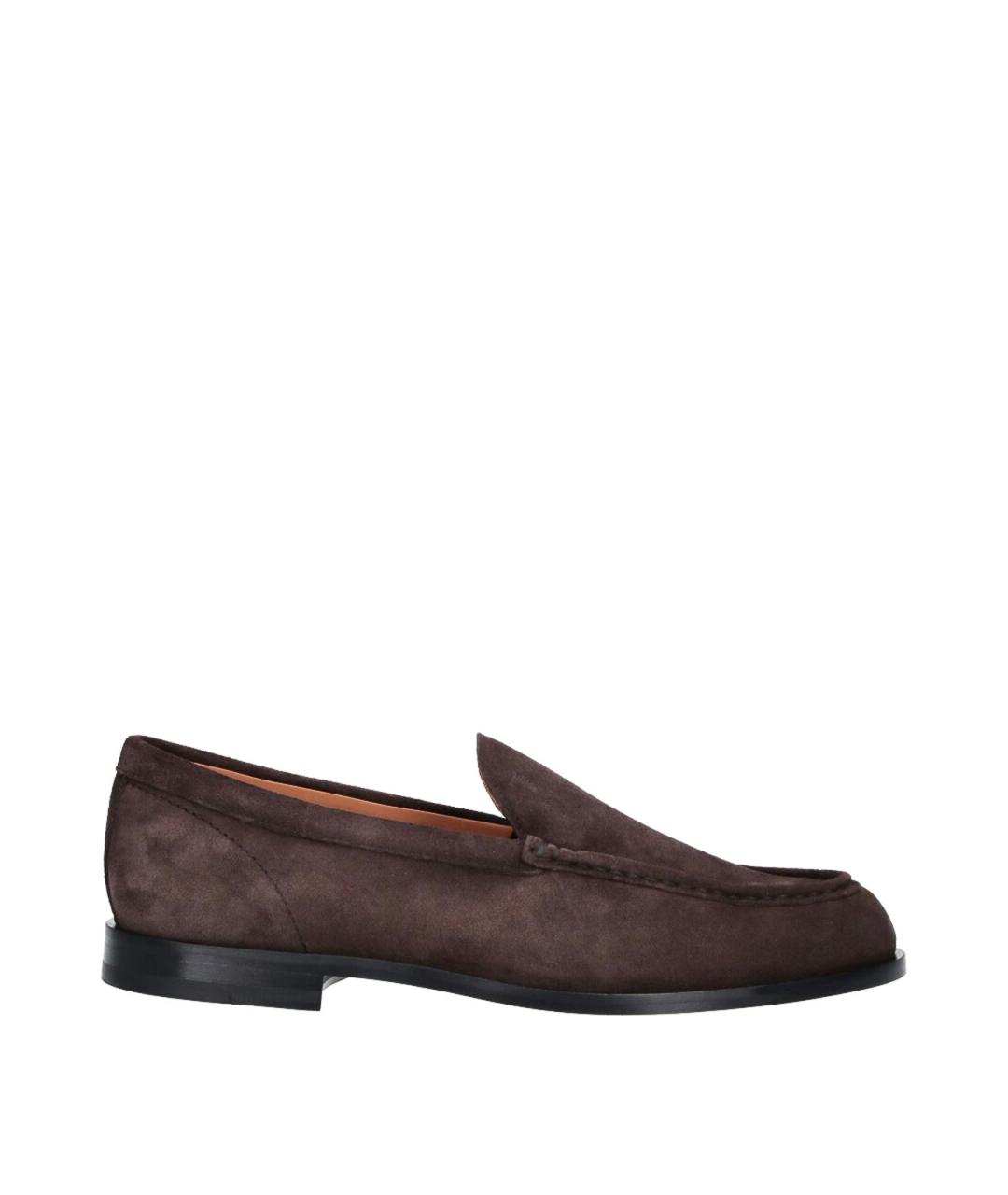 TOD'S Коричневые замшевые лоферы, фото 1