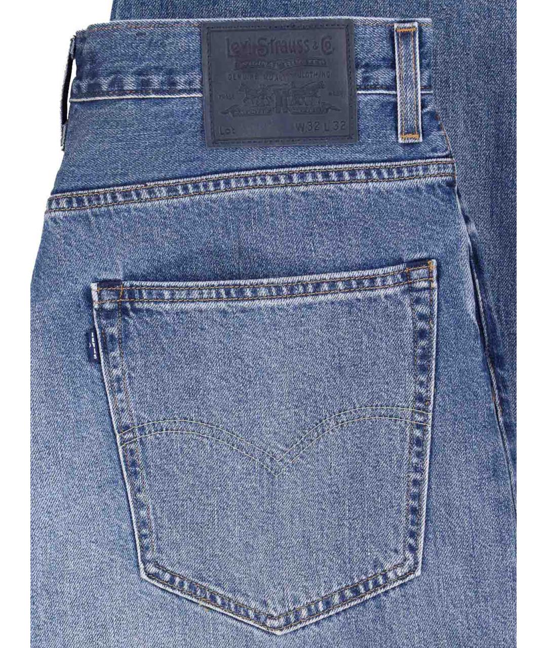 LEVI'S Синие хлопковые прямые джинсы, фото 5