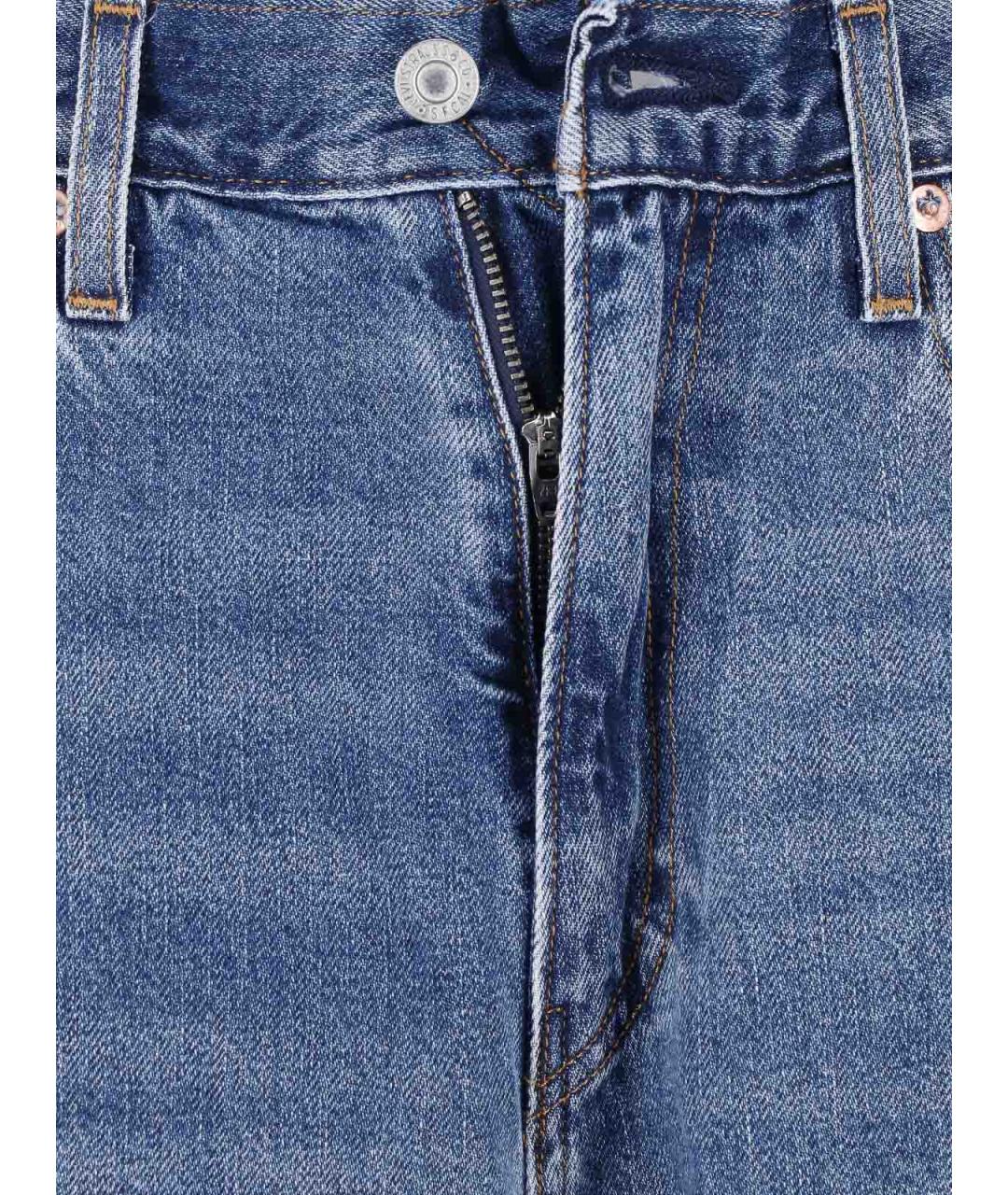 LEVI'S Синие хлопковые прямые джинсы, фото 4