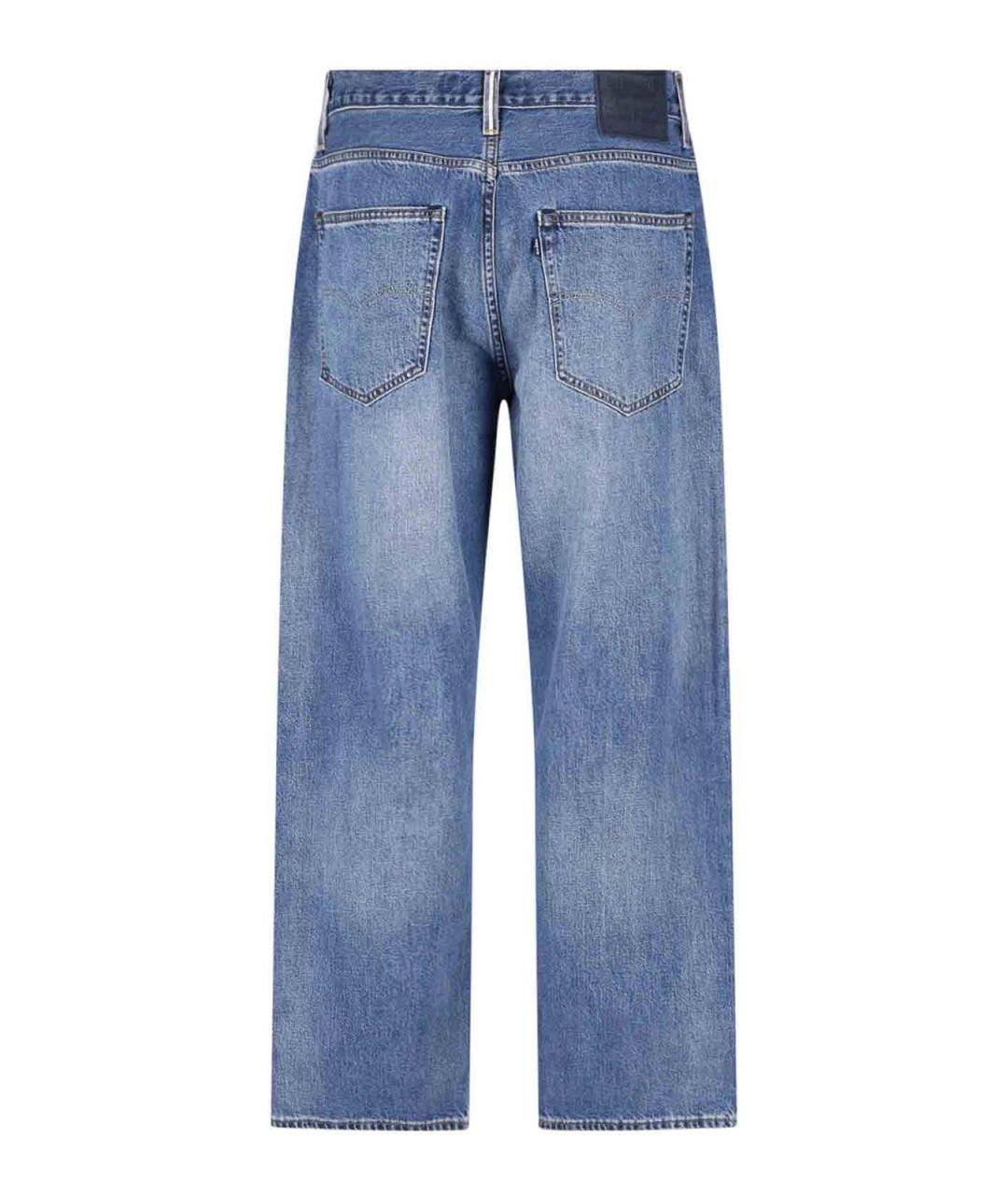 LEVI'S Синие хлопковые прямые джинсы, фото 2