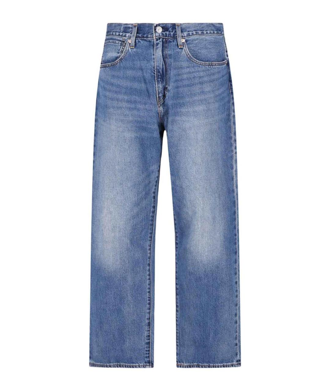 LEVI'S Синие хлопковые прямые джинсы, фото 1