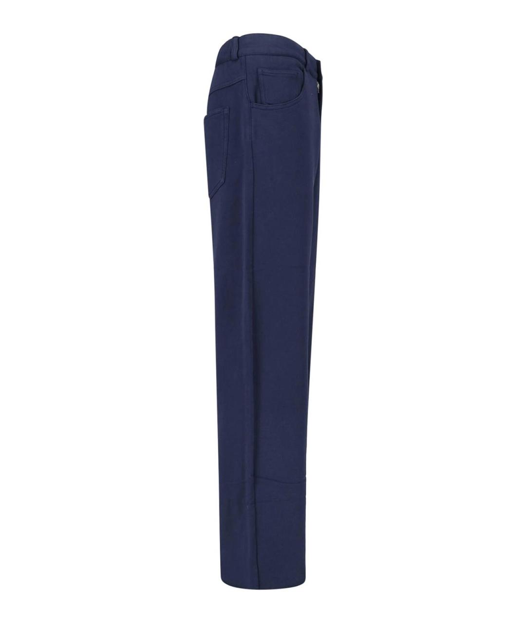 MM6 MAISON MARGIELA Синие хлопковые брюки широкие, фото 3