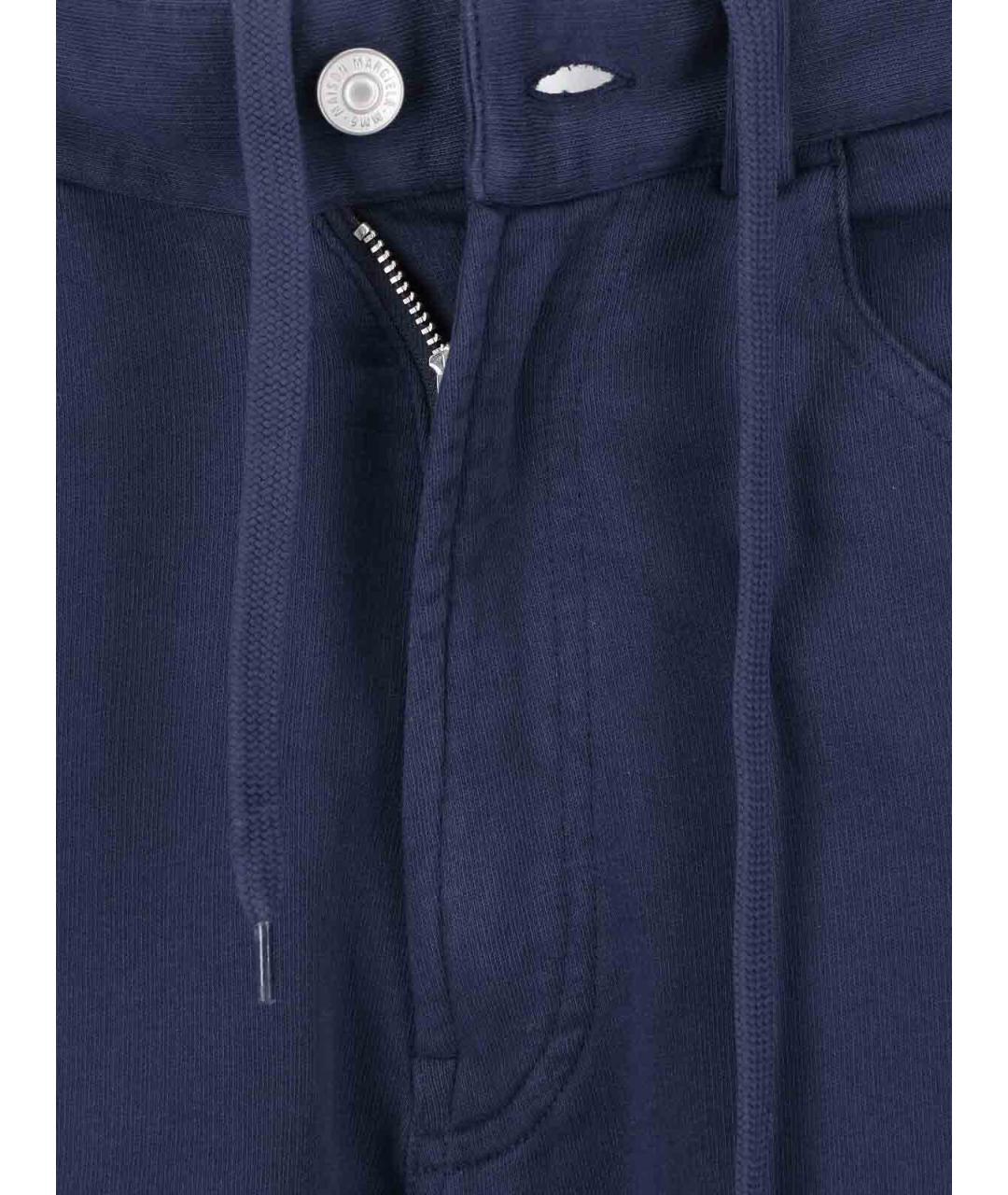 MM6 MAISON MARGIELA Синие хлопковые брюки широкие, фото 4