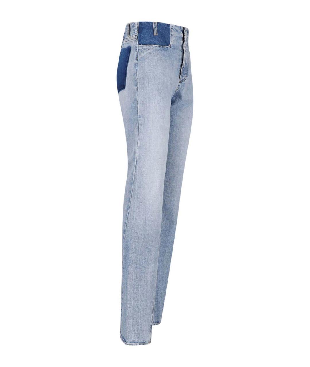 MAISON MARGIELA Голубые хлопковые джинсы клеш, фото 3
