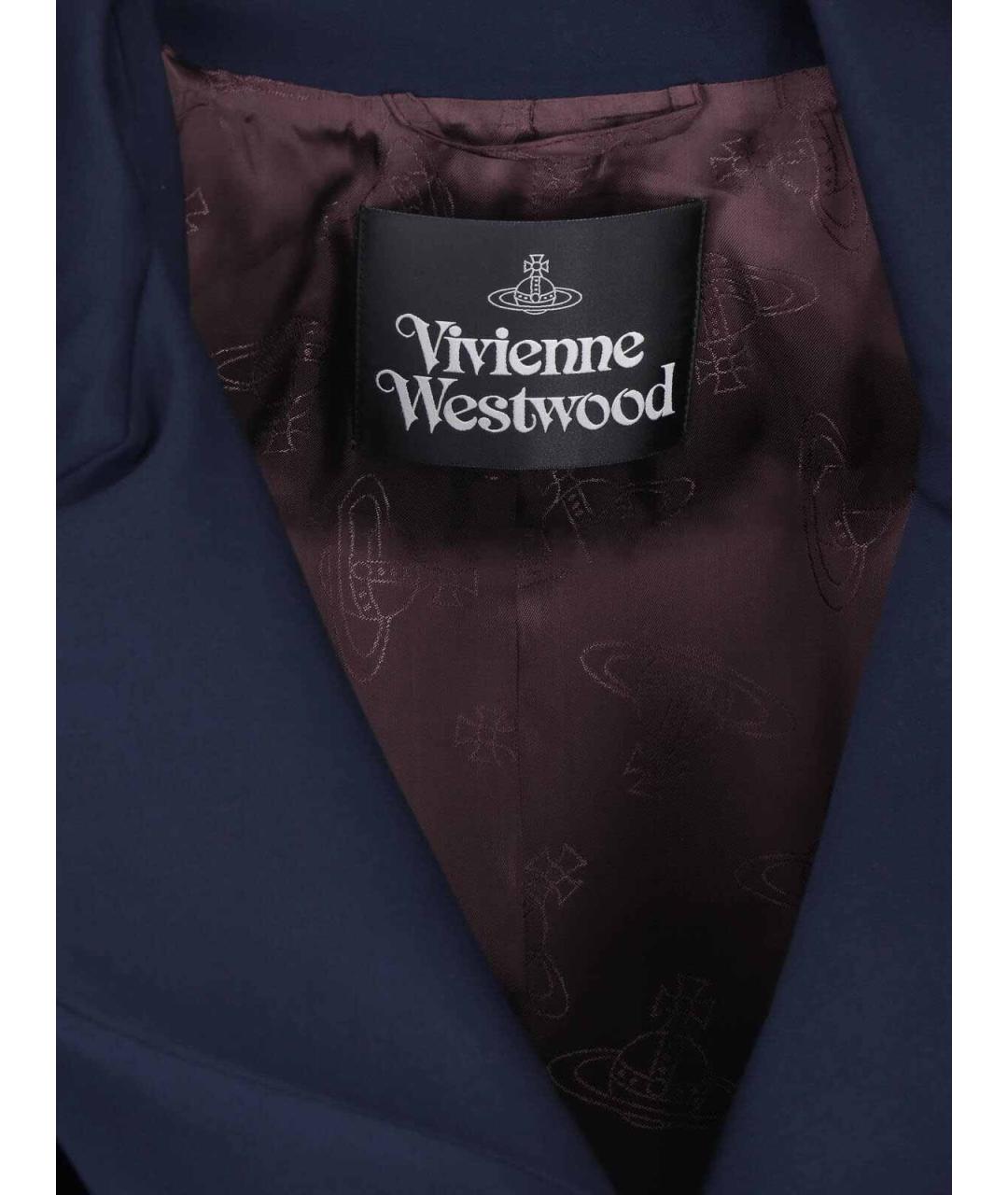 VIVIENNE WESTWOOD Синий шерстяной жакет/пиджак, фото 5