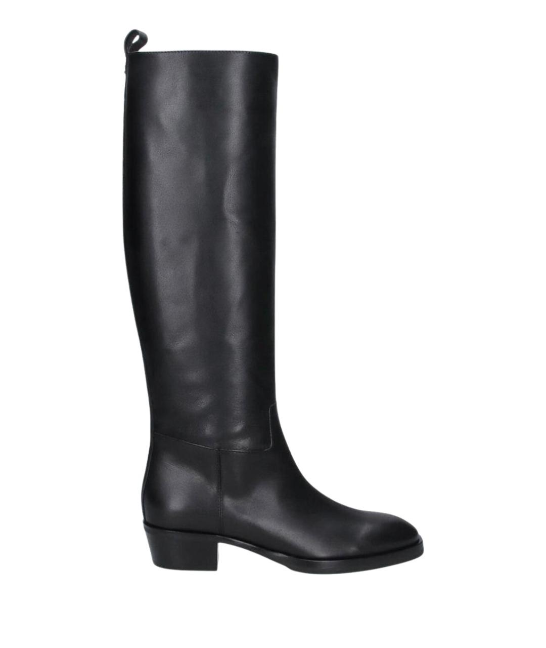 JIMMY CHOO Черные кожаные сапоги, фото 1