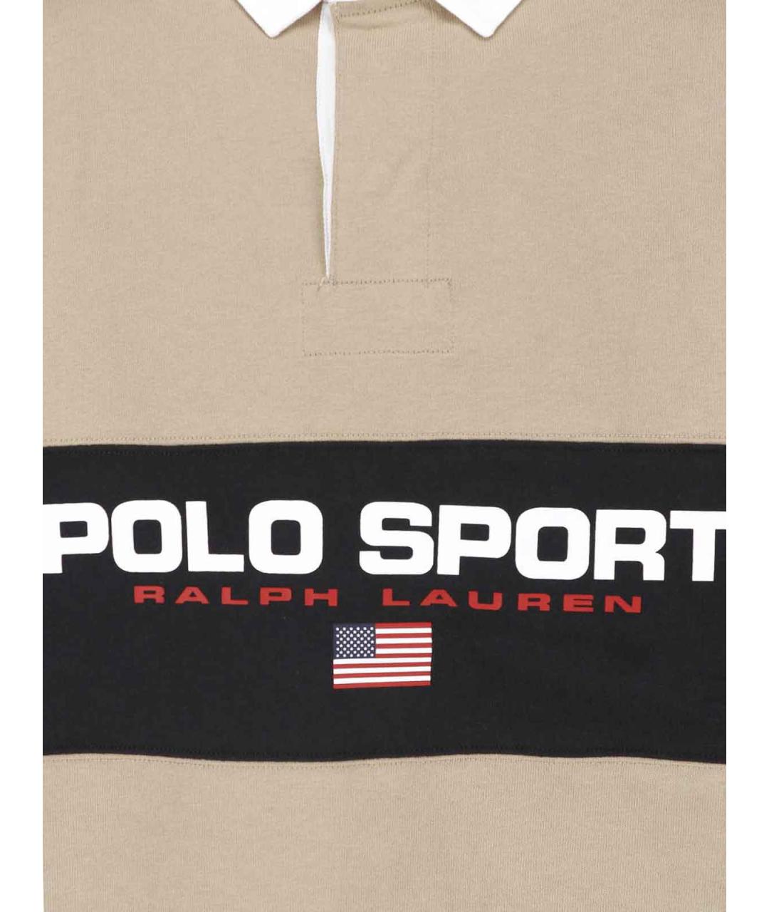 POLO RALPH LAUREN Мульти хлопковое поло с длинным рукавом, фото 3