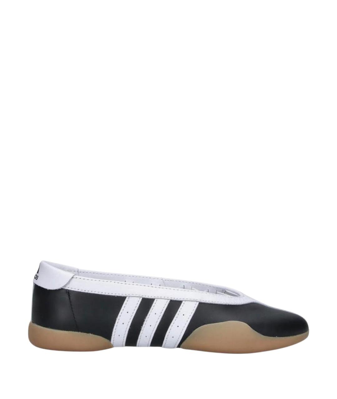 ADIDAS Черные кожаные балетки, фото 1