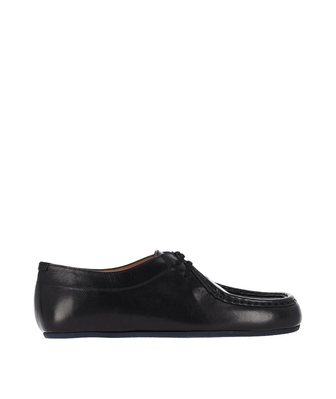 JIL SANDER Черные кожаные лоферы, фото 1