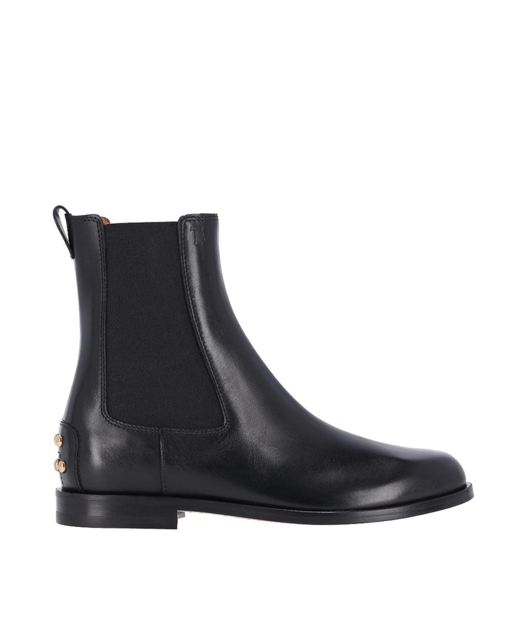 TOD'S Черные кожаные ботинки, фото 1