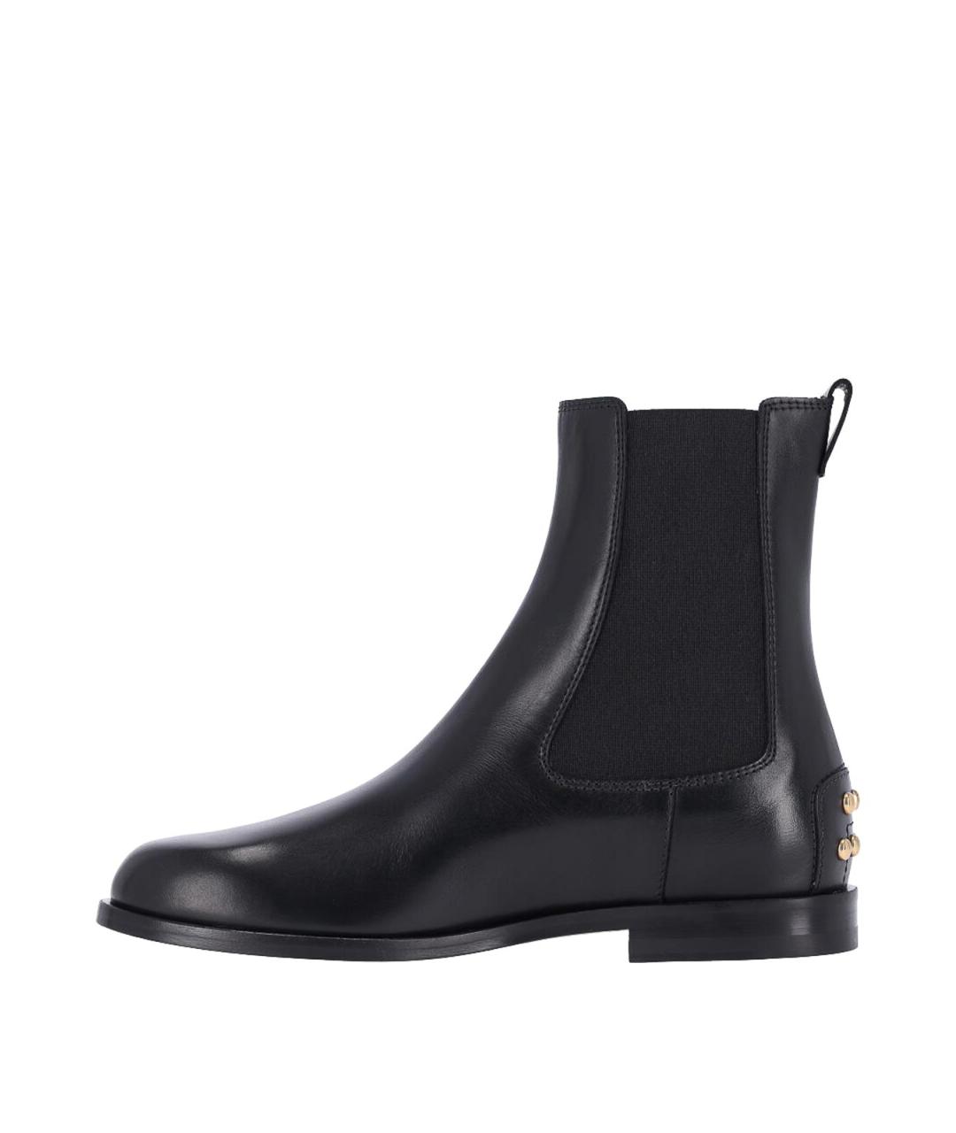 TOD'S Черные кожаные ботинки, фото 3