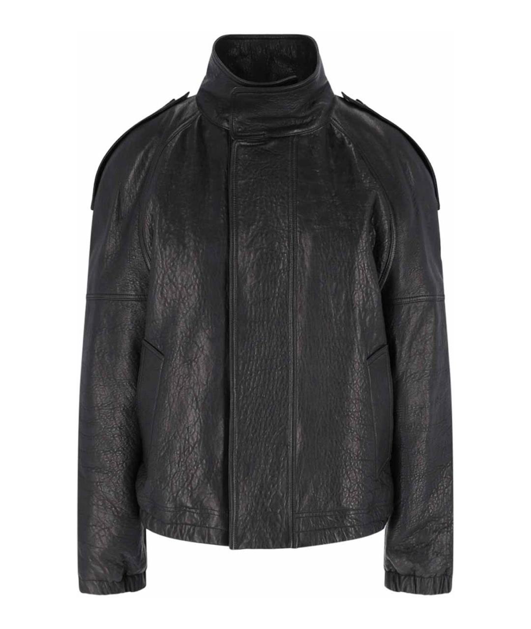 SAINT LAURENT Черная кожаная куртка, фото 1