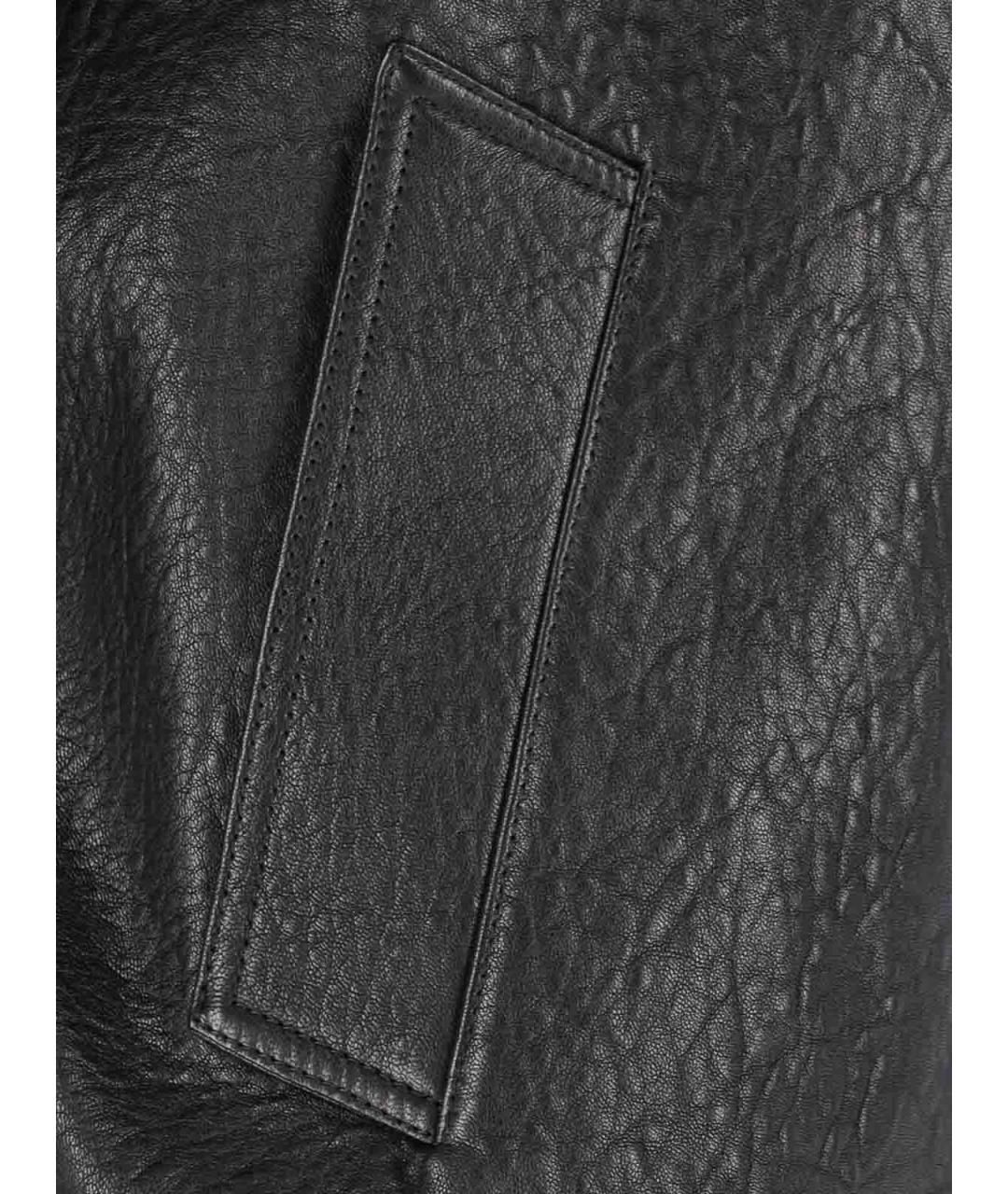 SAINT LAURENT Черная кожаная куртка, фото 4