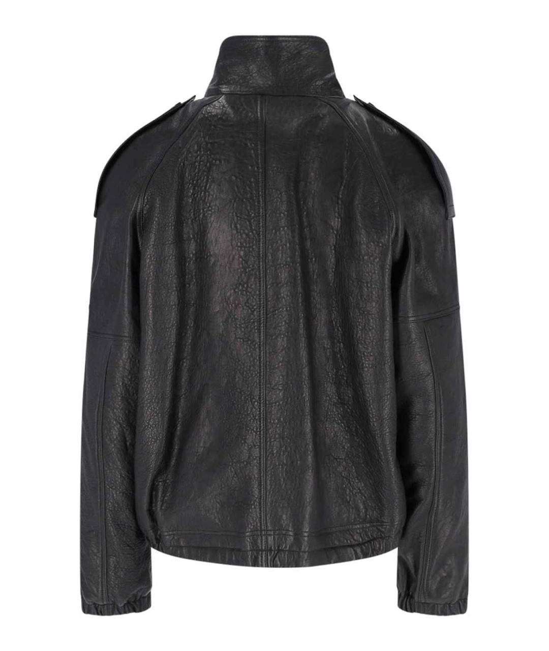 SAINT LAURENT Черная кожаная куртка, фото 2