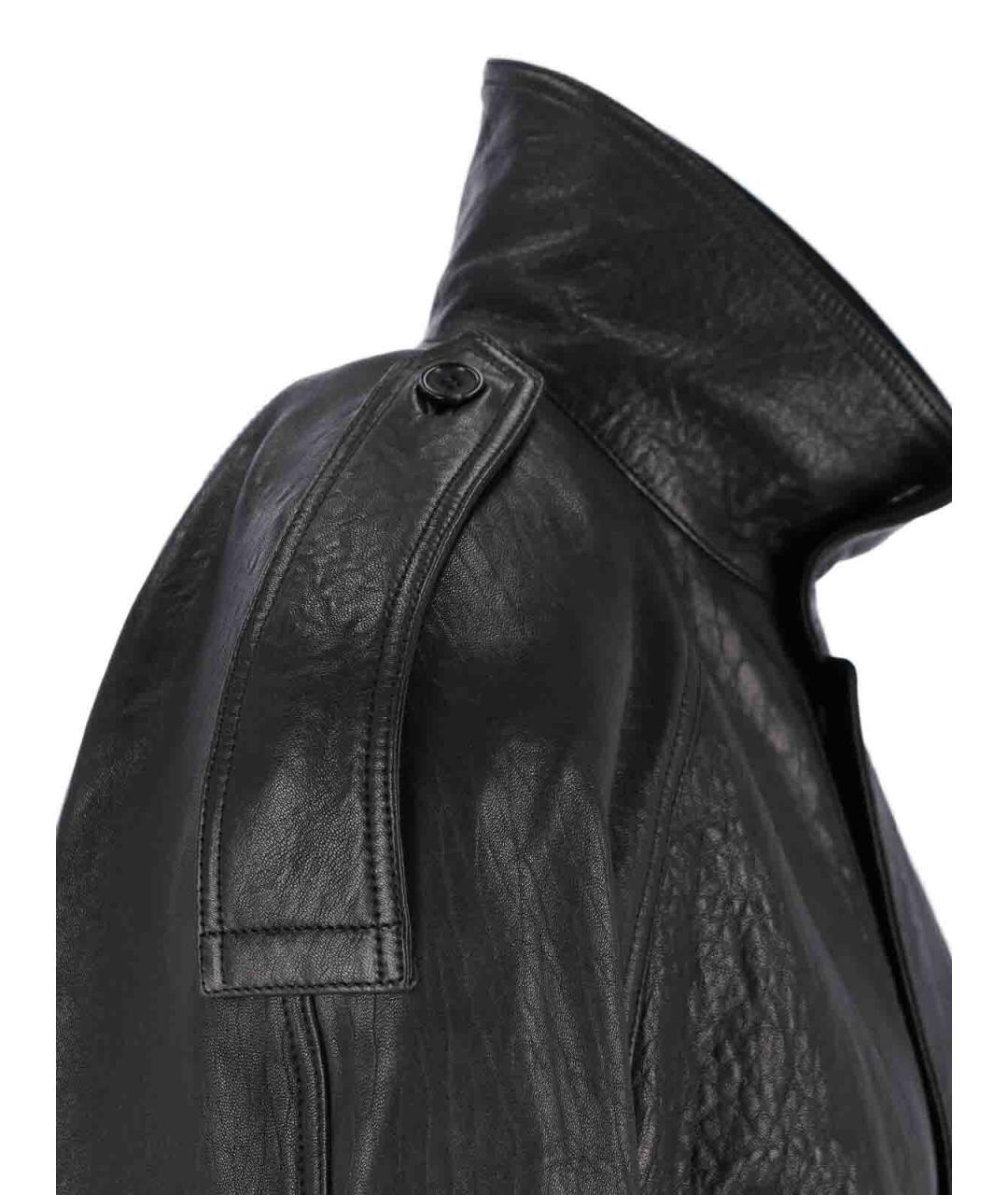 SAINT LAURENT Черная кожаная куртка, фото 3