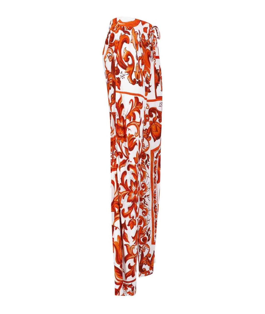 DOLCE&GABBANA Мульти вискозные прямые брюки, фото 3