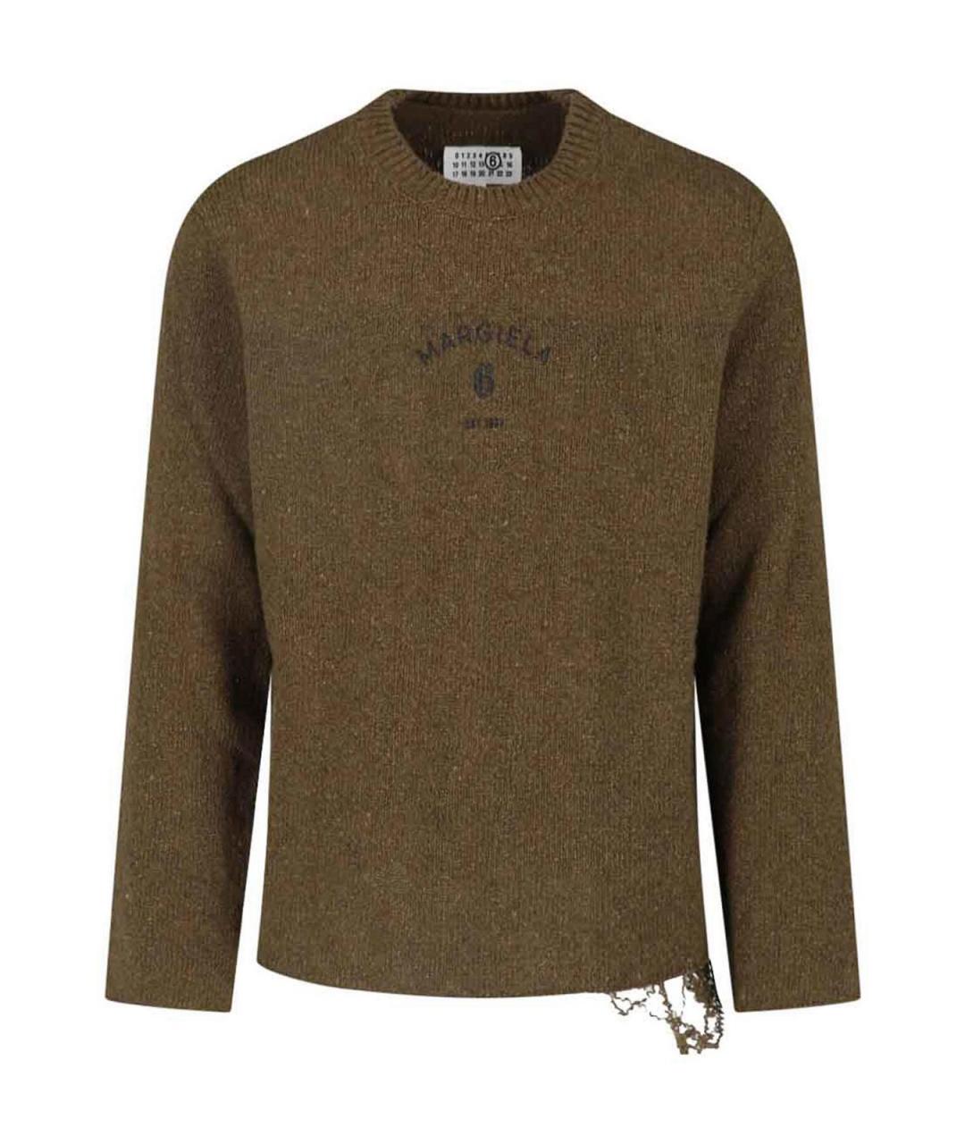 MM6 MAISON MARGIELA Зеленый шерстяной джемпер / свитер, фото 1