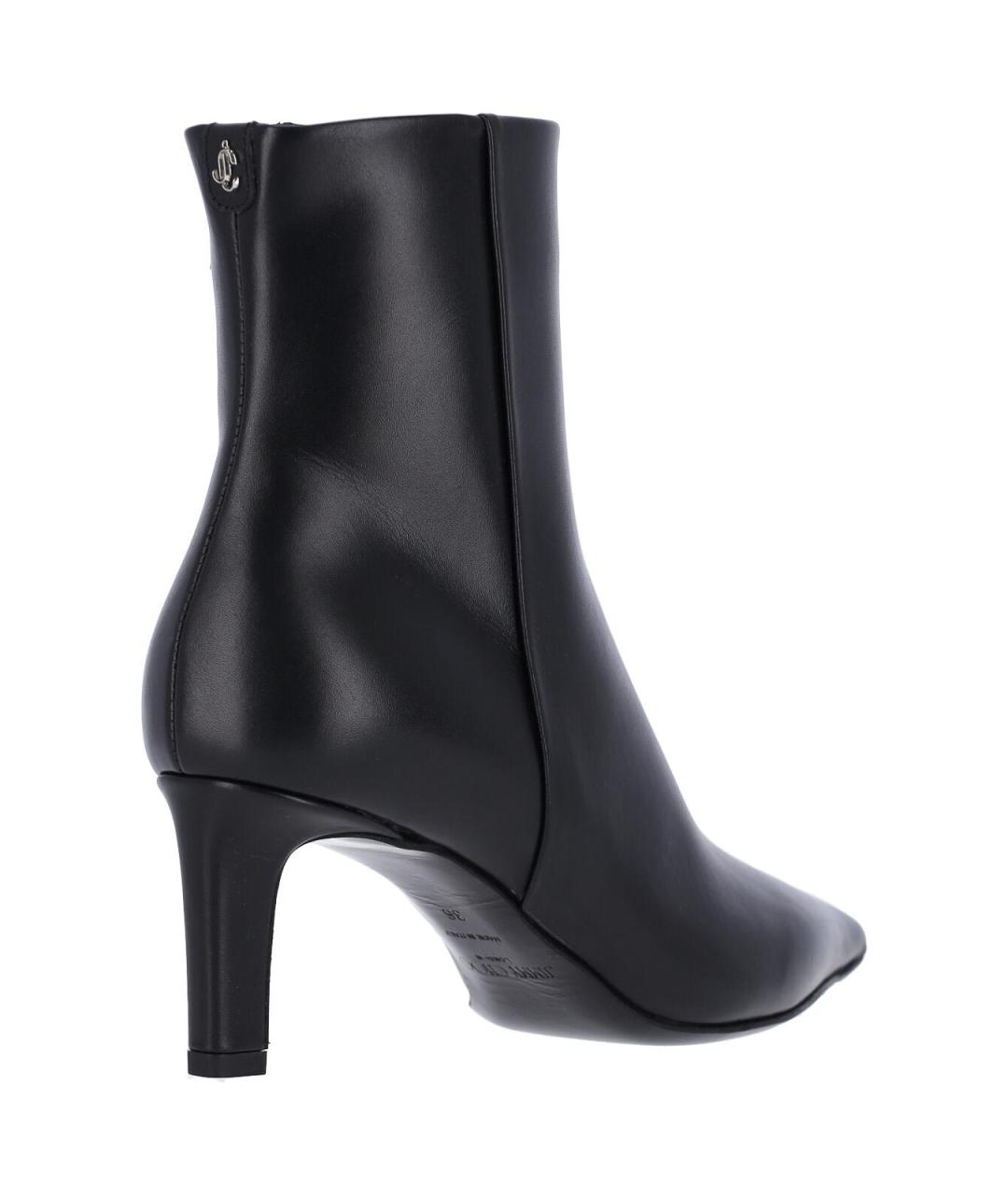 JIMMY CHOO Черные кожаные ботильоны, фото 4